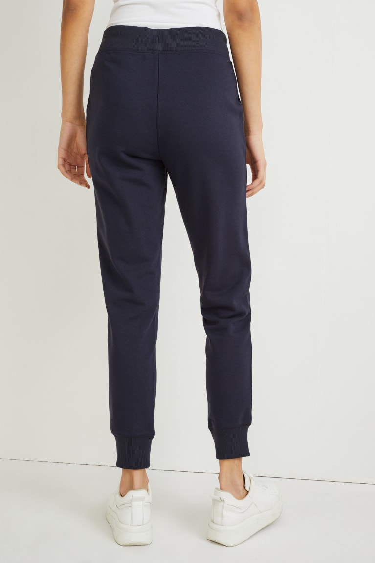 C&A Basic Joggers Organic Cotone Blu Scuro | 1043-FHQDJ