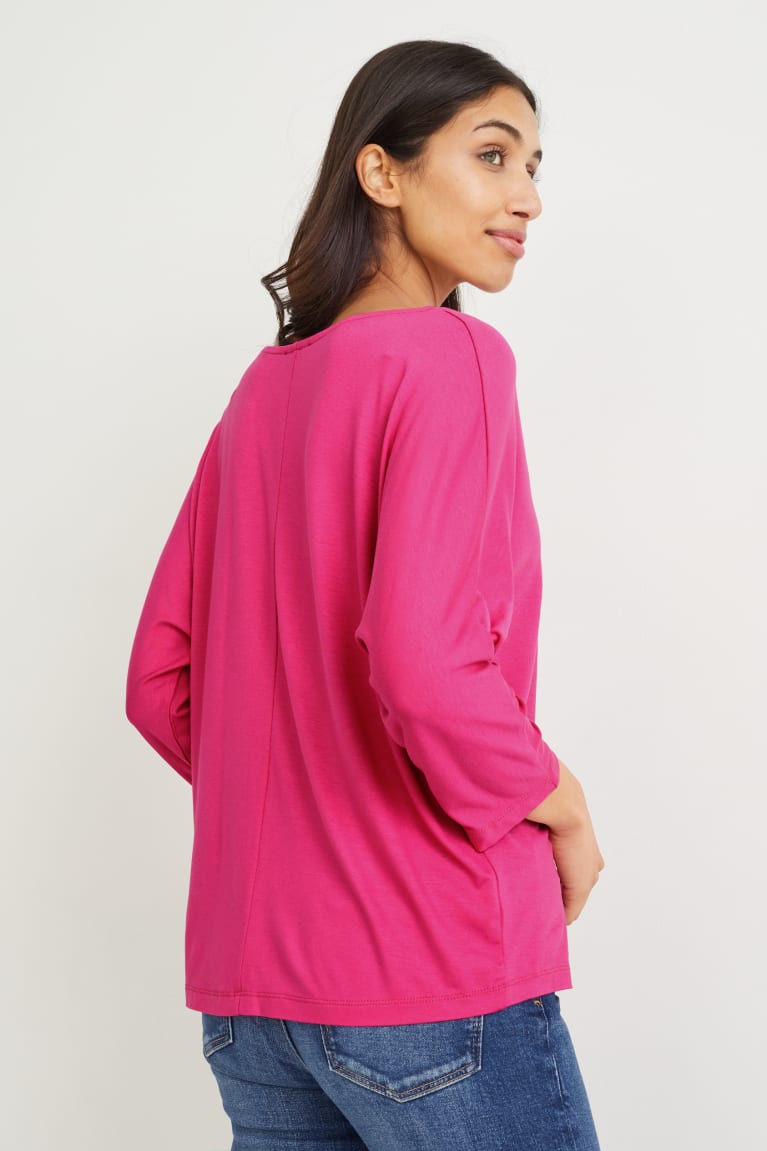 C&A Basic Long Sleeve With Lenzing™ Ecovero™ Rosa | 0438-PKFSX