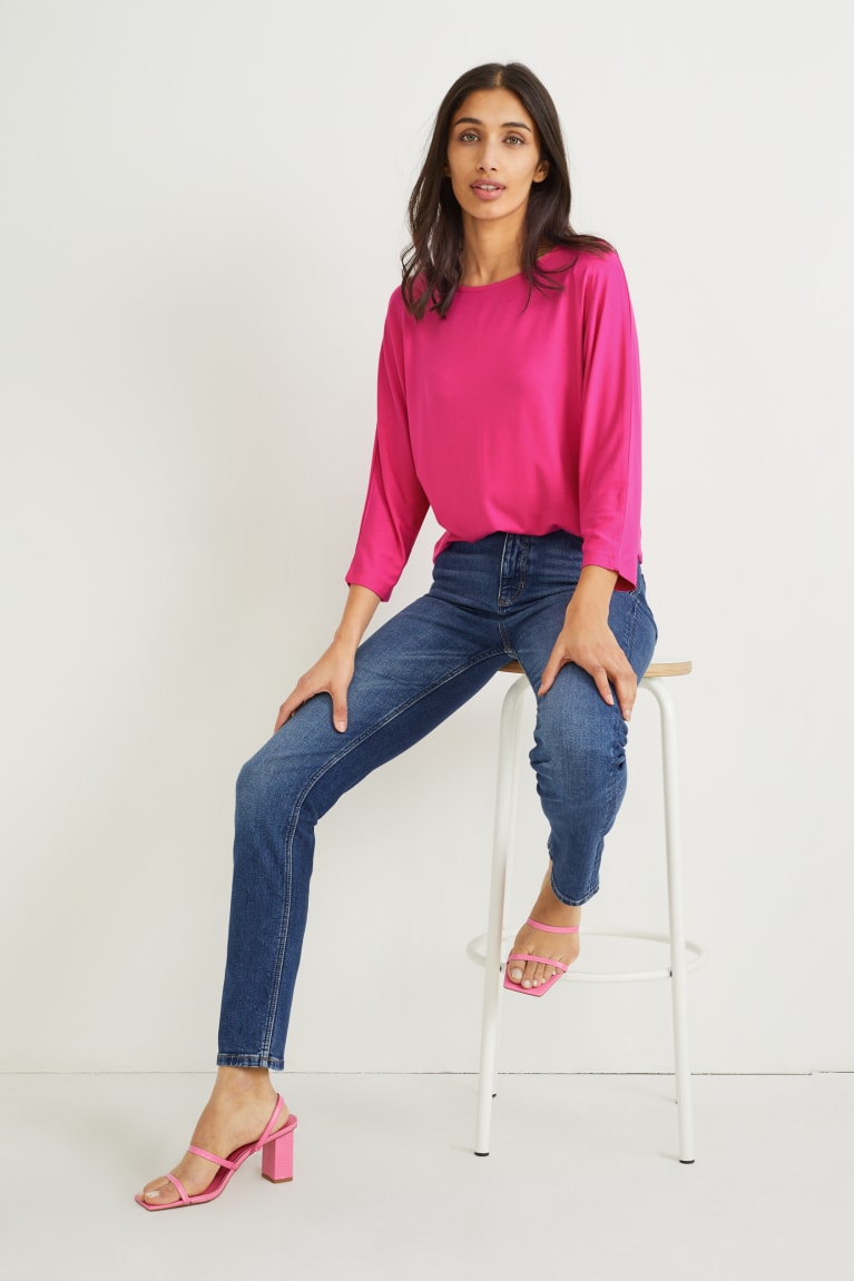 C&A Basic Long Sleeve With Lenzing™ Ecovero™ Rosa | 0438-PKFSX