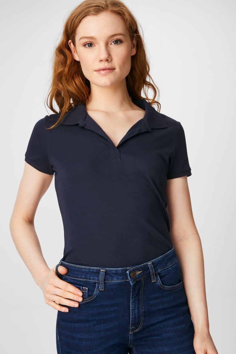 C&A Basic Polo Organic Cotone Blu Scuro | 4716-SPZRQ