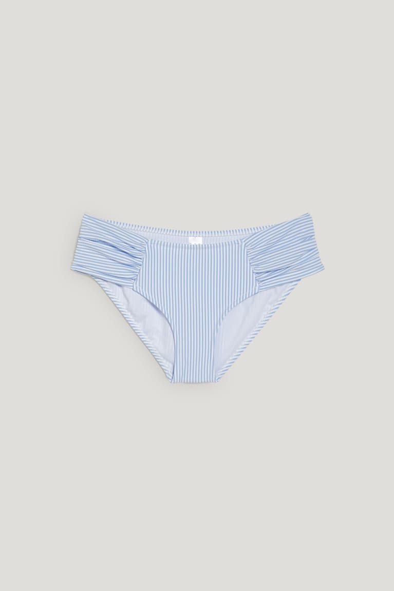 C&A Bikini Bottoms Hipster A Strisce Bianche Blu Chiaro | 0216-DVITY