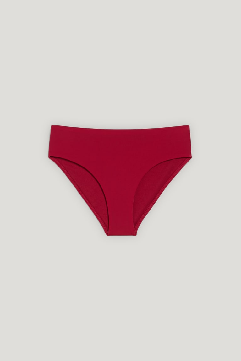 C&A Bikini Bottoms Mid Rise Lycra® Xtra Life™ Recycled Rosse Scuro | 0283-ZWEVP