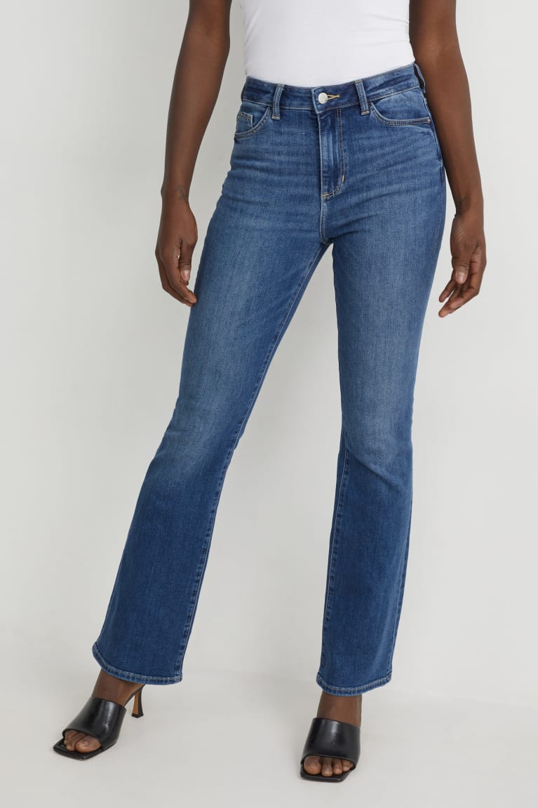 C&A Bootcut High Vita With Recycled Cotone Blu | 3209-ZGKQD