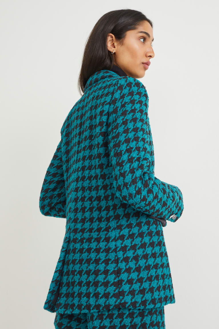 C&A Bouclé Regular Fit Patterned Verde Acqua Scuro | 7912-CTNYE