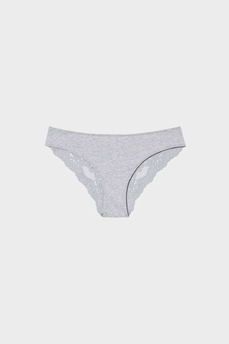 C&A Briefs Organic Cotone Grigie Chiaro | 6193-DCILQ