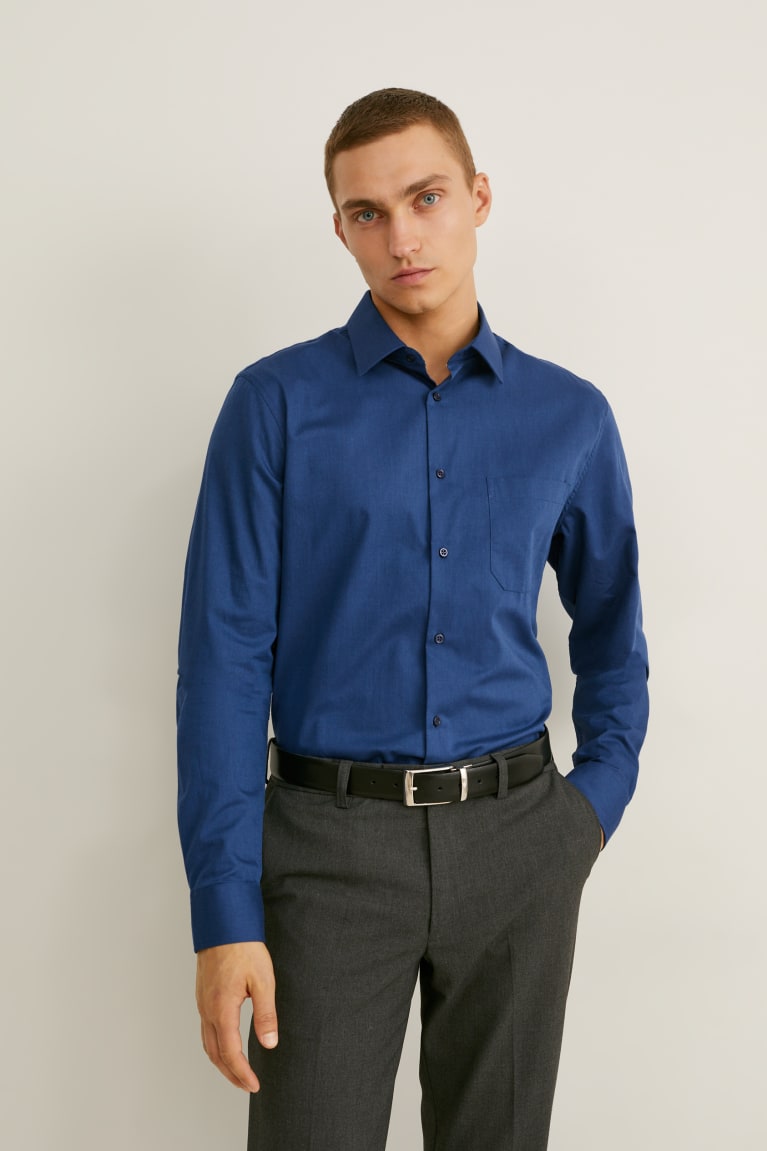 C&A Business Regular Fit Kent Collar Extra-Sleeve s Blu Scuro | 1359-ATHBR