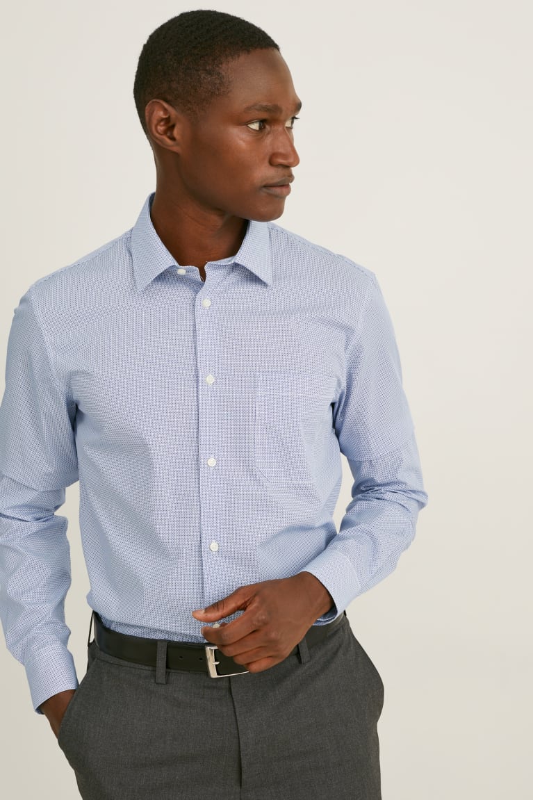 C&A Business Regular Fit Kent Collar Extra-Sleeve s Blu Chiaro | 8360-HVQLF