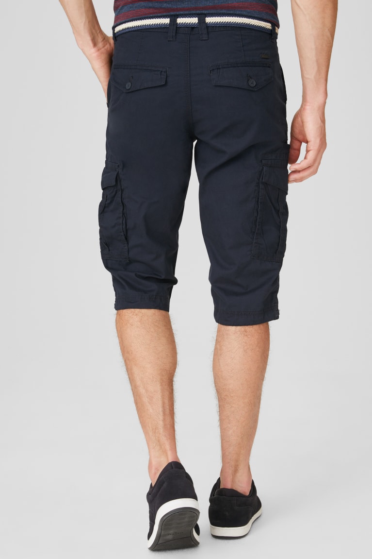 C&A Cargo Bermuda With Belt Blu Scuro | 3014-YBJFP