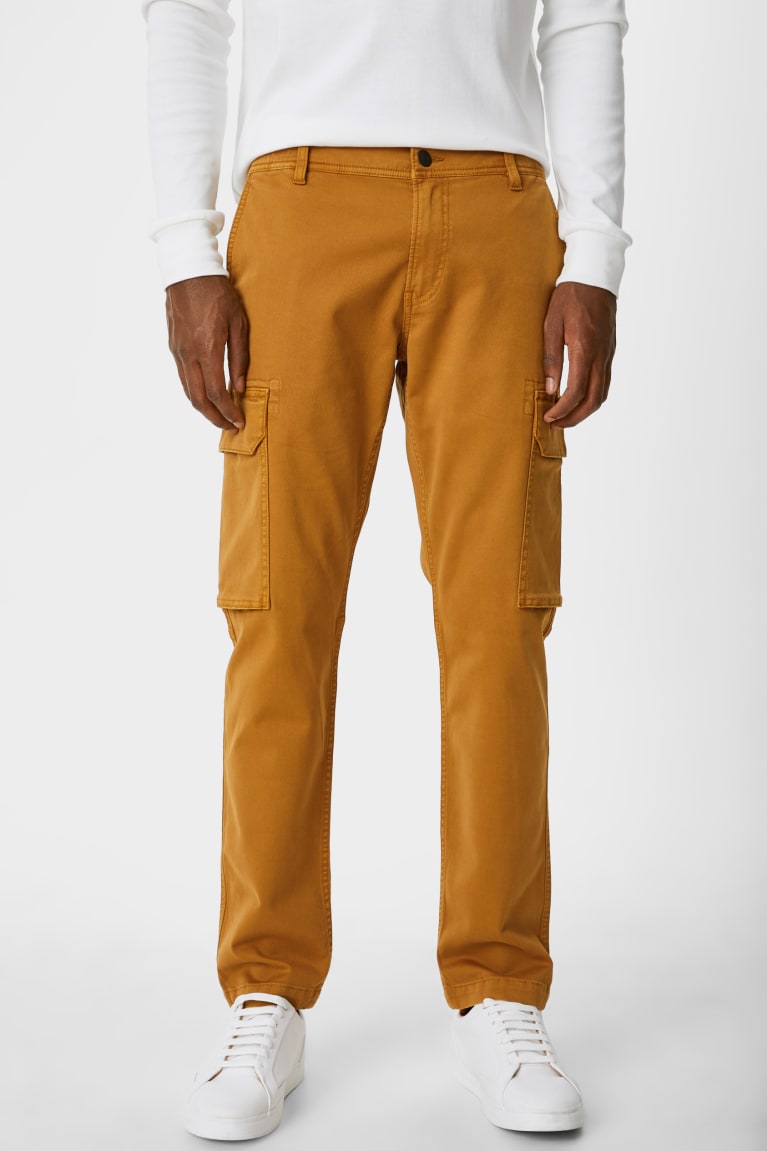 C&A Cargo Tapered Fit Senape Gialle | 4987-OYZSB