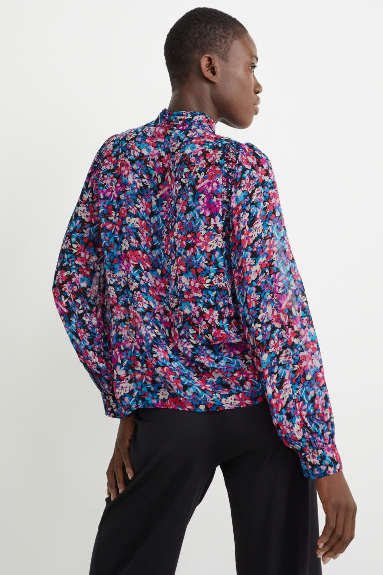 C&A Chiffon Floral Multicolour Printed | 7351-FDZRC