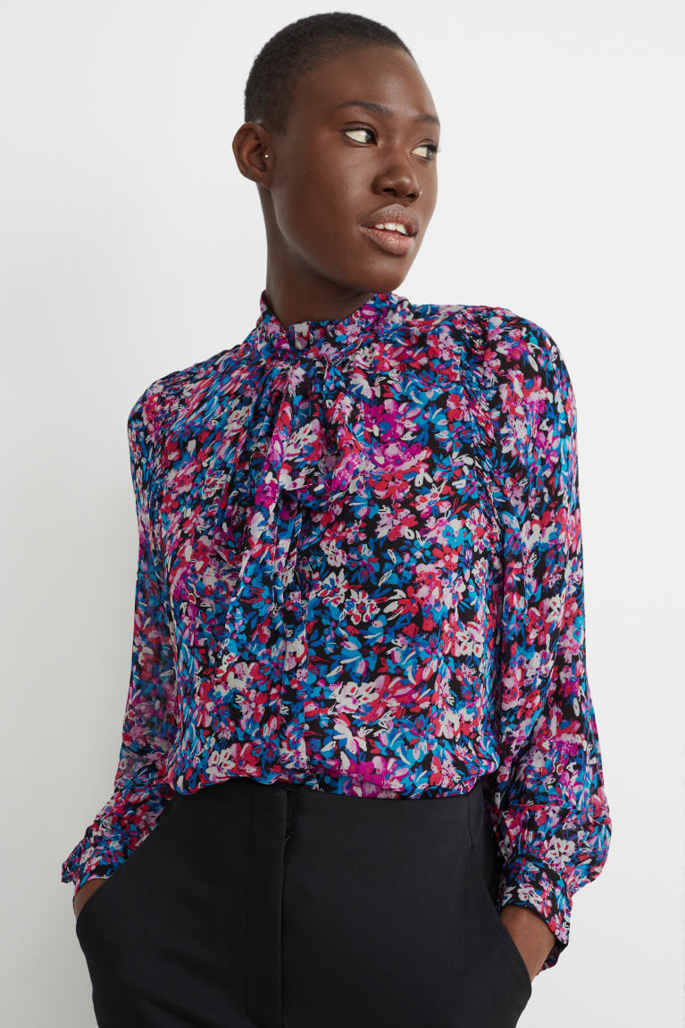 C&A Chiffon Floral Multicolour Printed | 7351-FDZRC