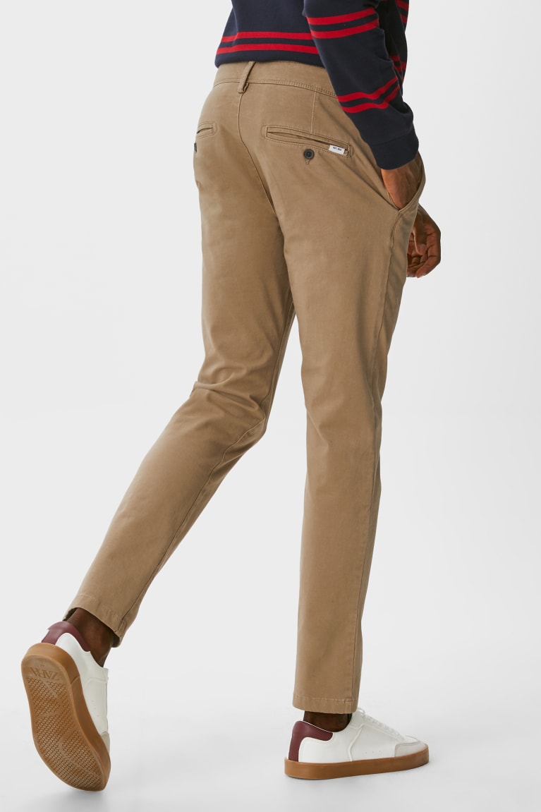 C&A Chinos Slim Fit Flex Lycra® Grigie Marroni | 5628-VHWCK