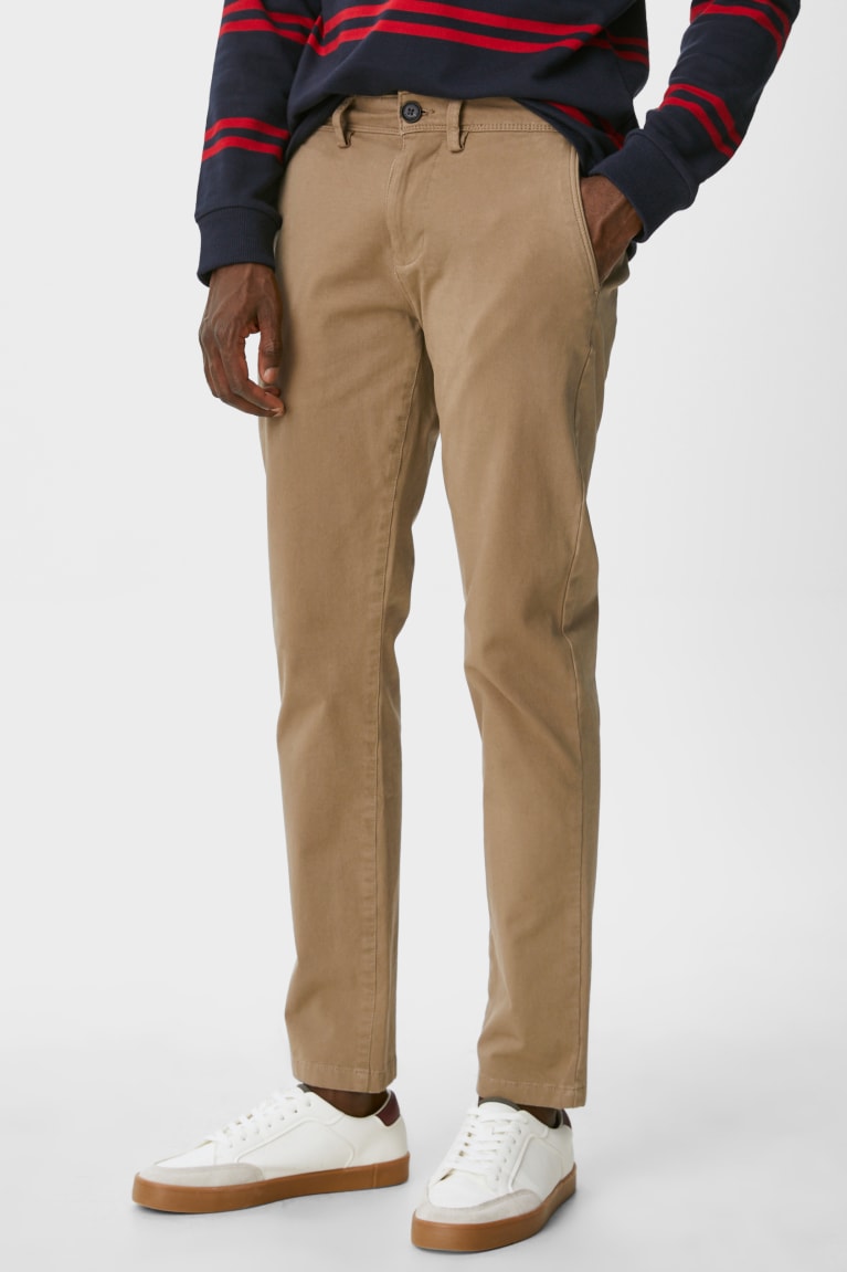 C&A Chinos Slim Fit Flex Lycra® Grigie Marroni | 5628-VHWCK