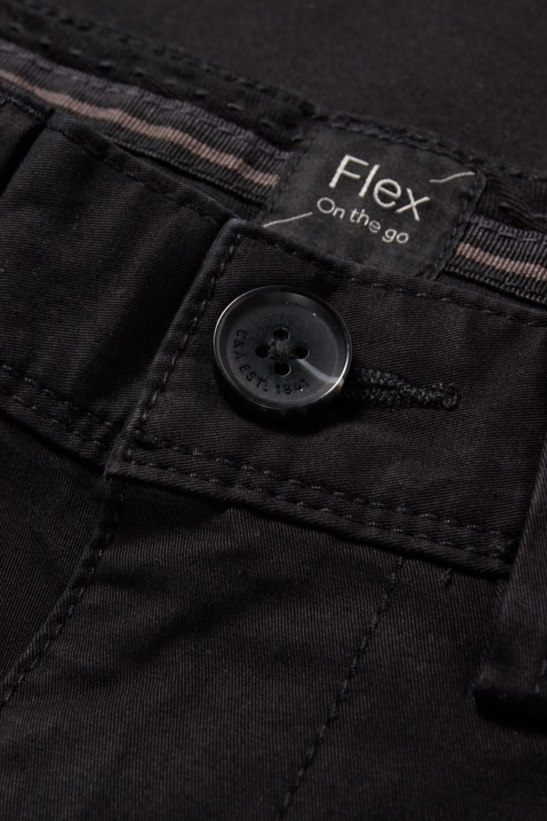 C&A Chinos Slim Fit Flex Lycra® Nere | 2308-OGEIX