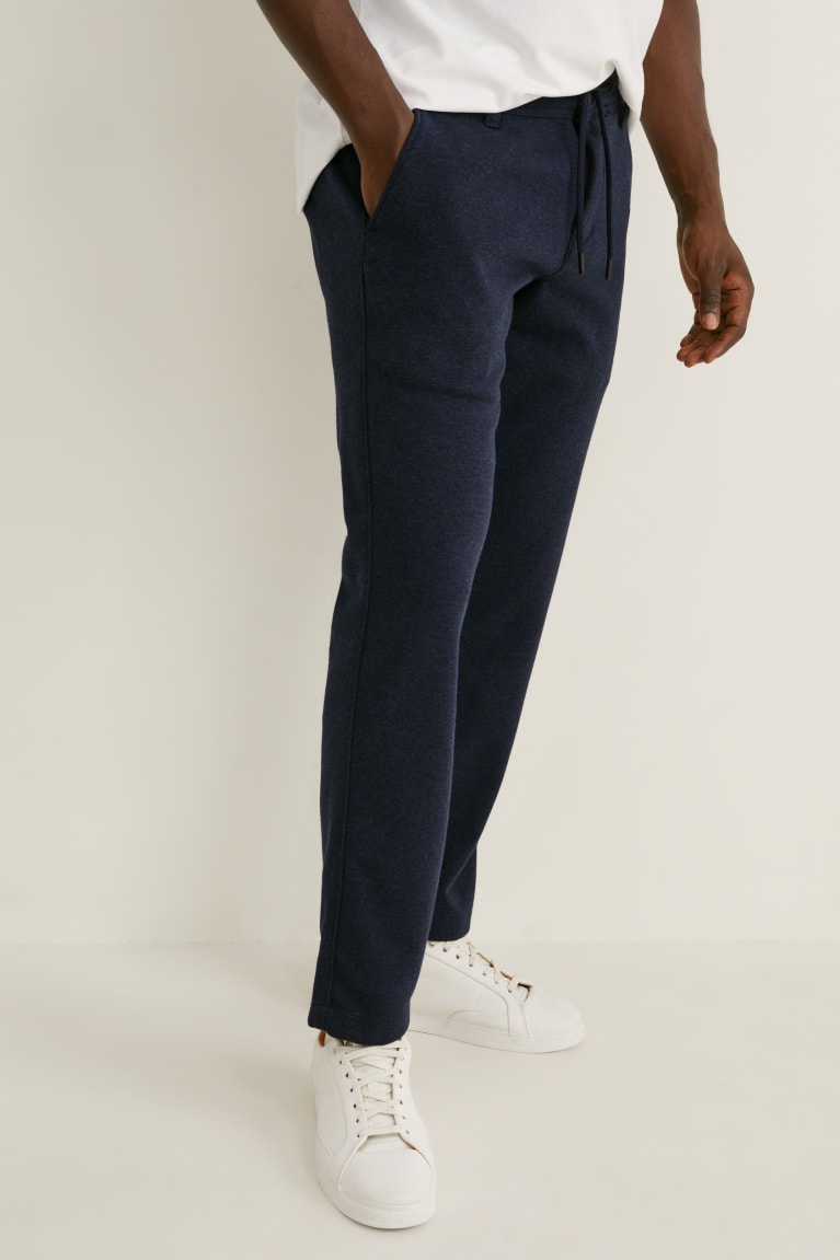 C&A Chinos Tapered Fit Flex Lycra® Recycled Blu Scuro | 5397-RODBP