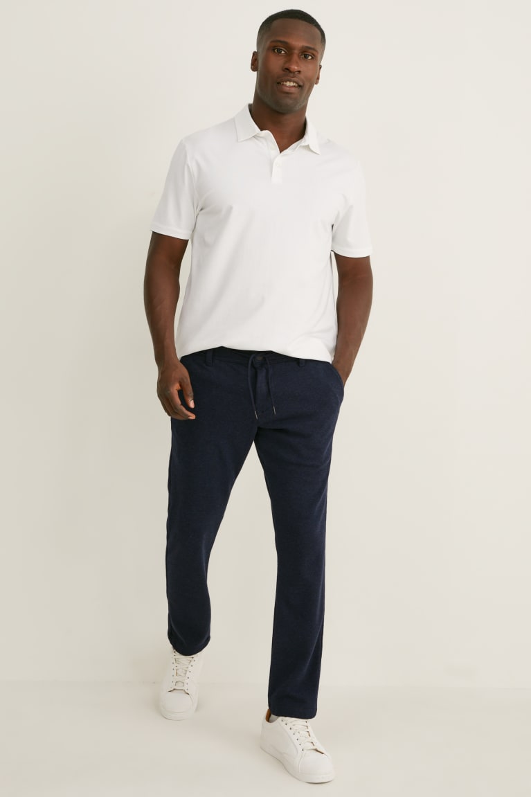 C&A Chinos Tapered Fit Flex Lycra® Recycled Blu Scuro | 5397-RODBP