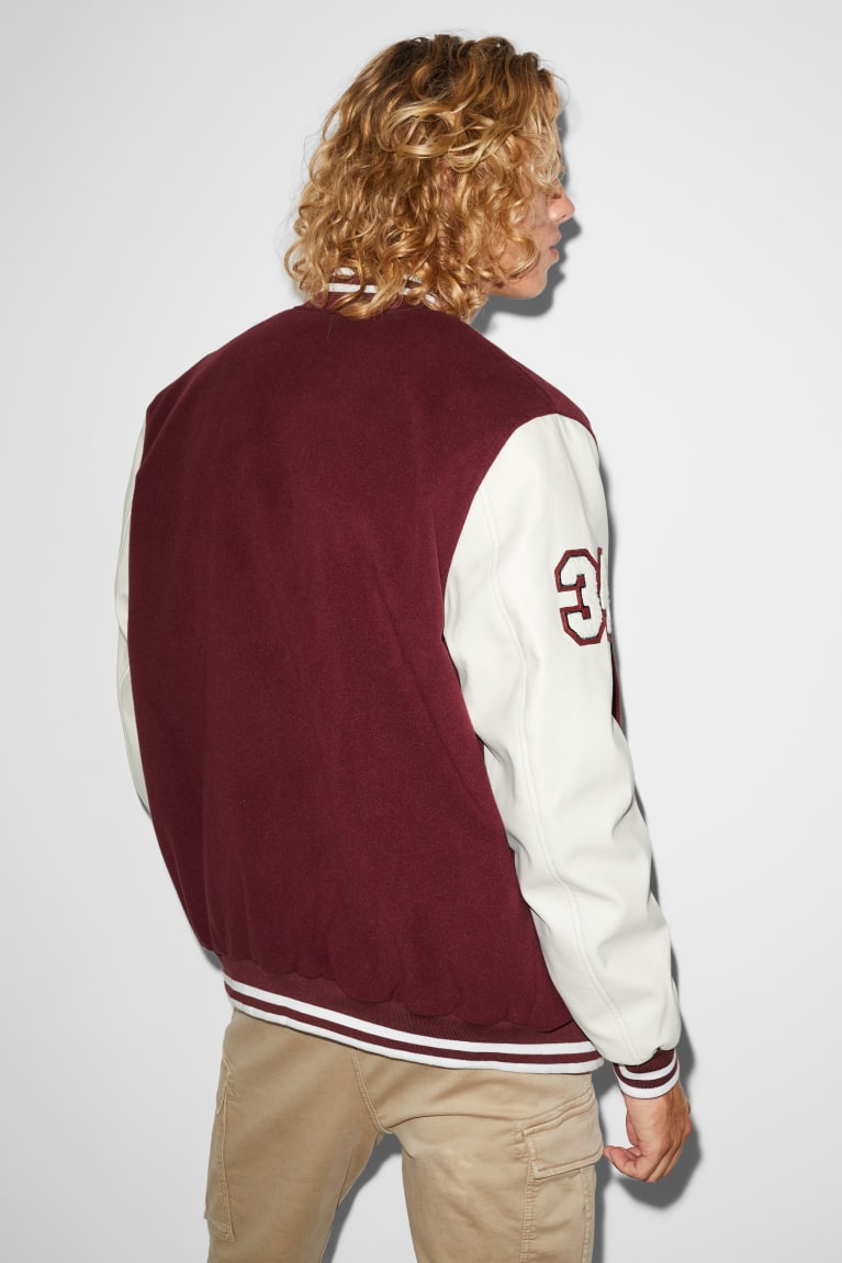 C&A Clockhouse Bomber Bordeaux Bianche | 8267-PCXQW