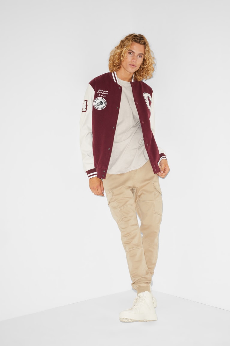 C&A Clockhouse Bomber Bordeaux Bianche | 8267-PCXQW