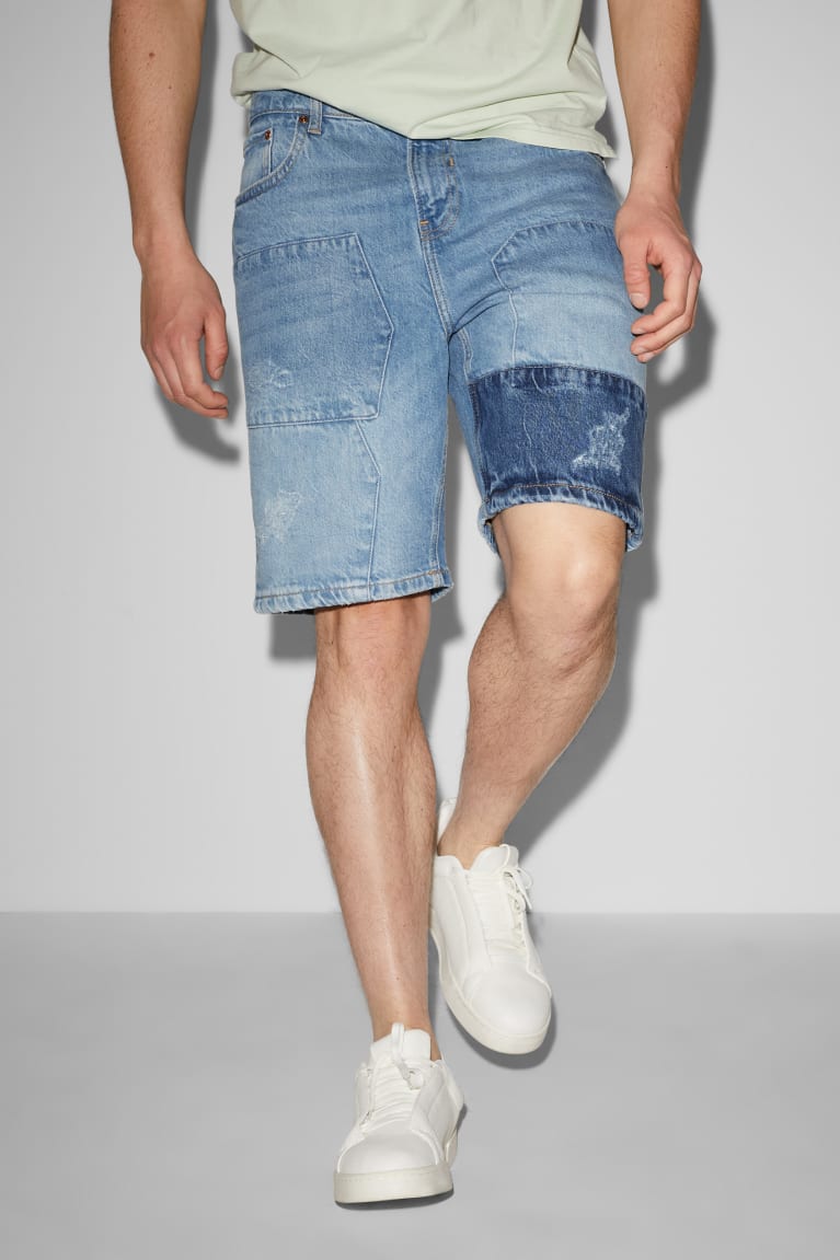 C&A Clockhouse Denim Recycled Blu Blu Chiaro | 4617-TSKEP