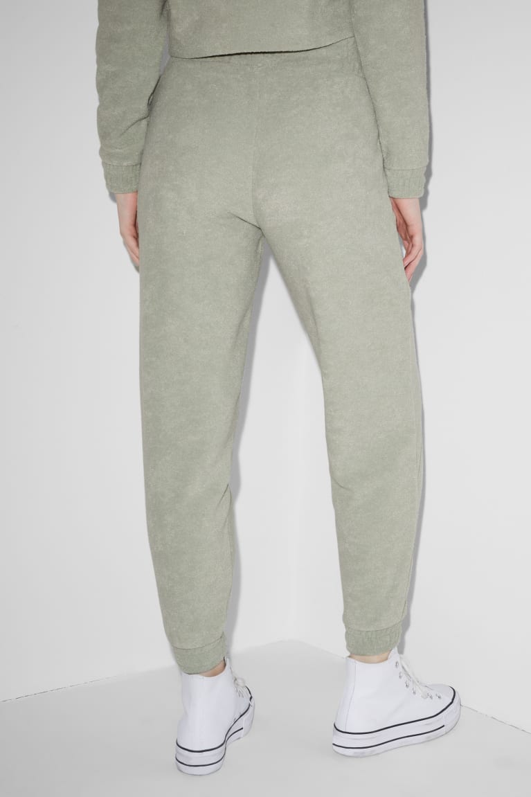 C&A Clockhouse Terry Cloth Joggers Menta Verdi | 6058-UYEWN