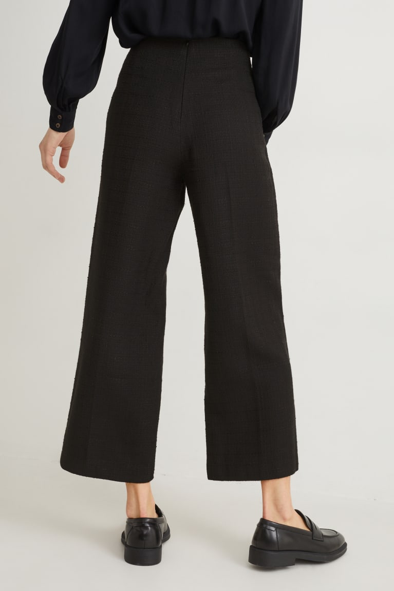 C&A Culottes High Vita With Recycled Polyester Nere | 3041-BGJCH