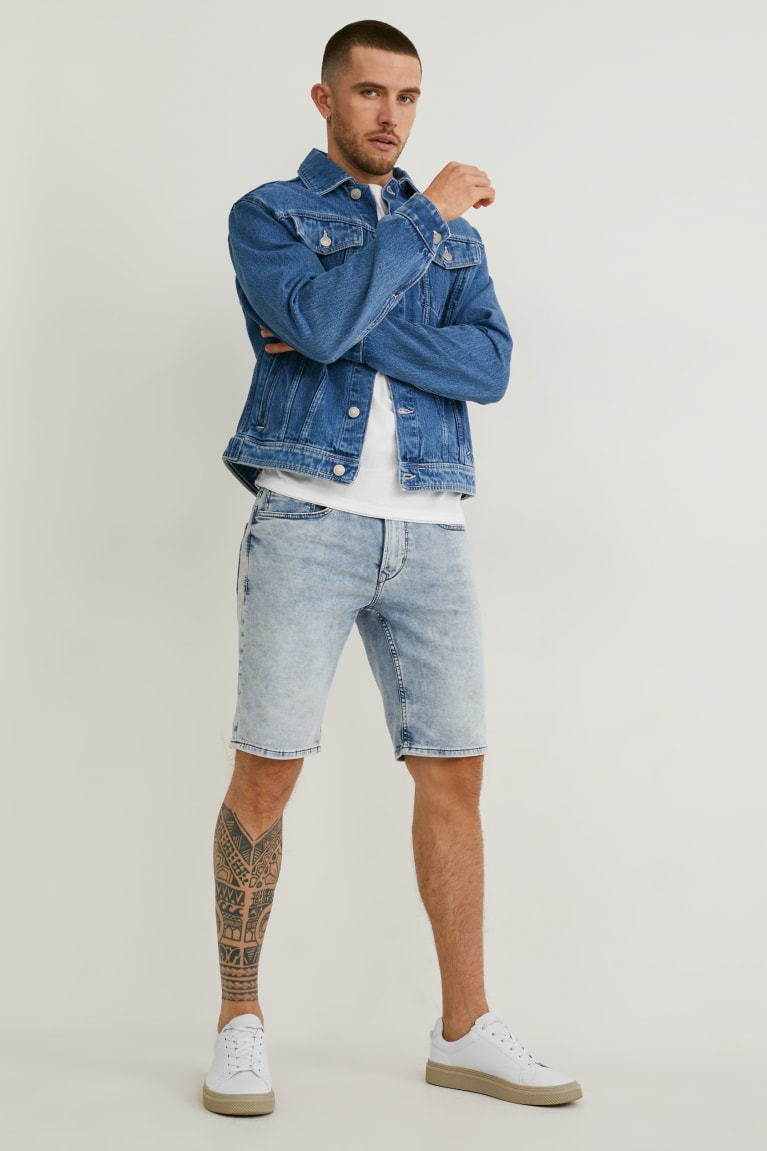 C&A Denim Flex Jog Denim Blu Blu Chiaro | 3657-TQKUV