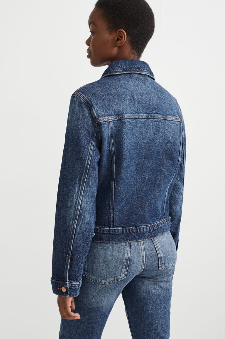 C&A Denim Lycra® With Recycled Cotone Blu | 2490-LNTQY