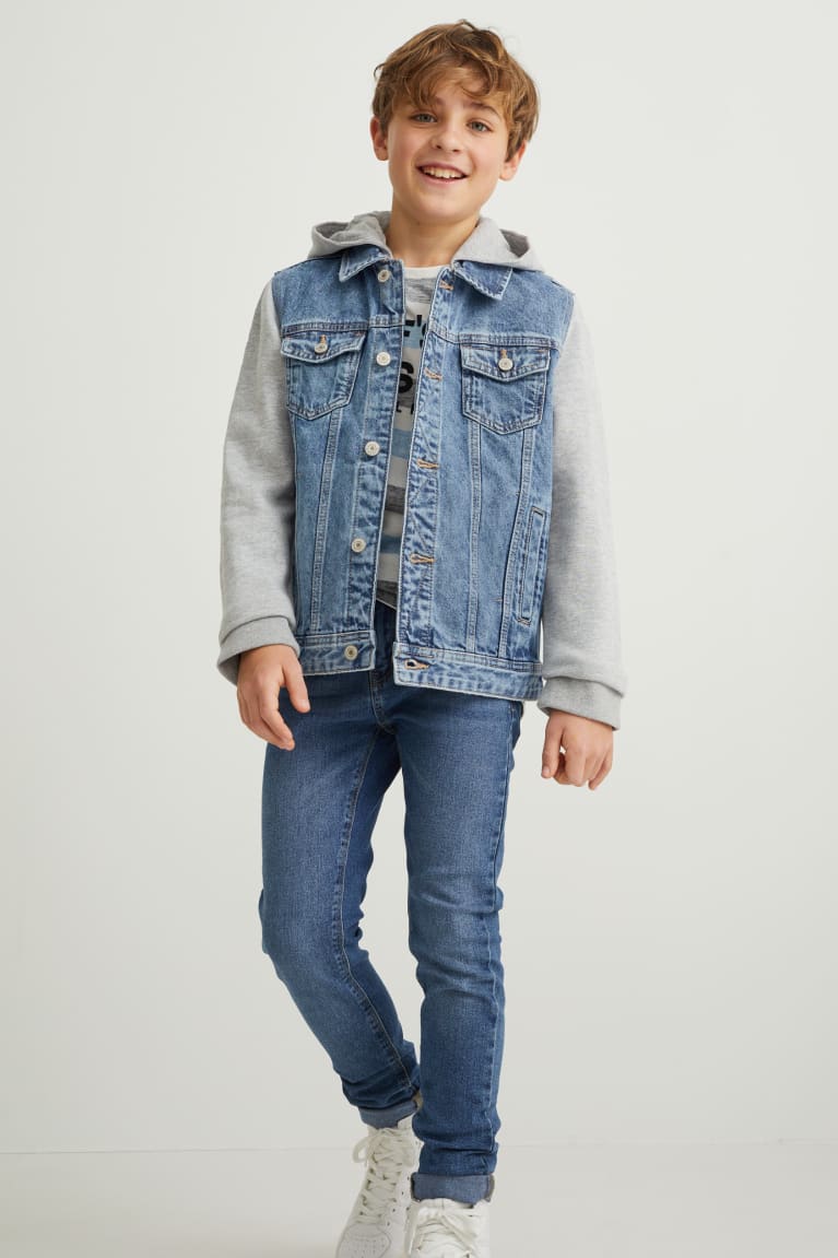 C&A Denim With Hood Blu Blu Chiaro | 5793-NXAPQ