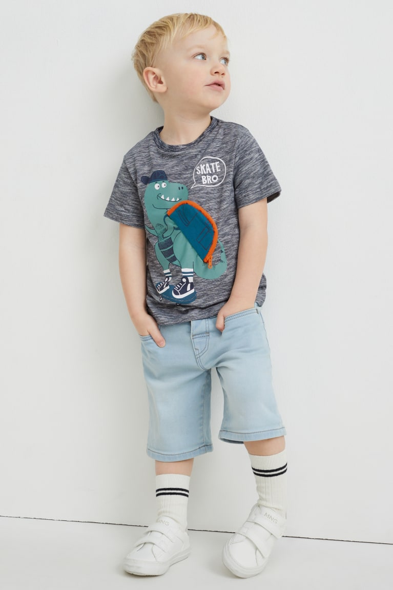 C&A Dinosaur Sleeve Blu Scuro | 4973-TSIBX