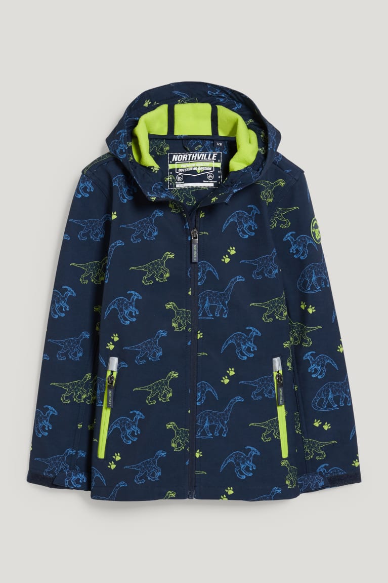 C&A Dinosaur Softshell With Hood Blu Scuro | 0197-FHZRO