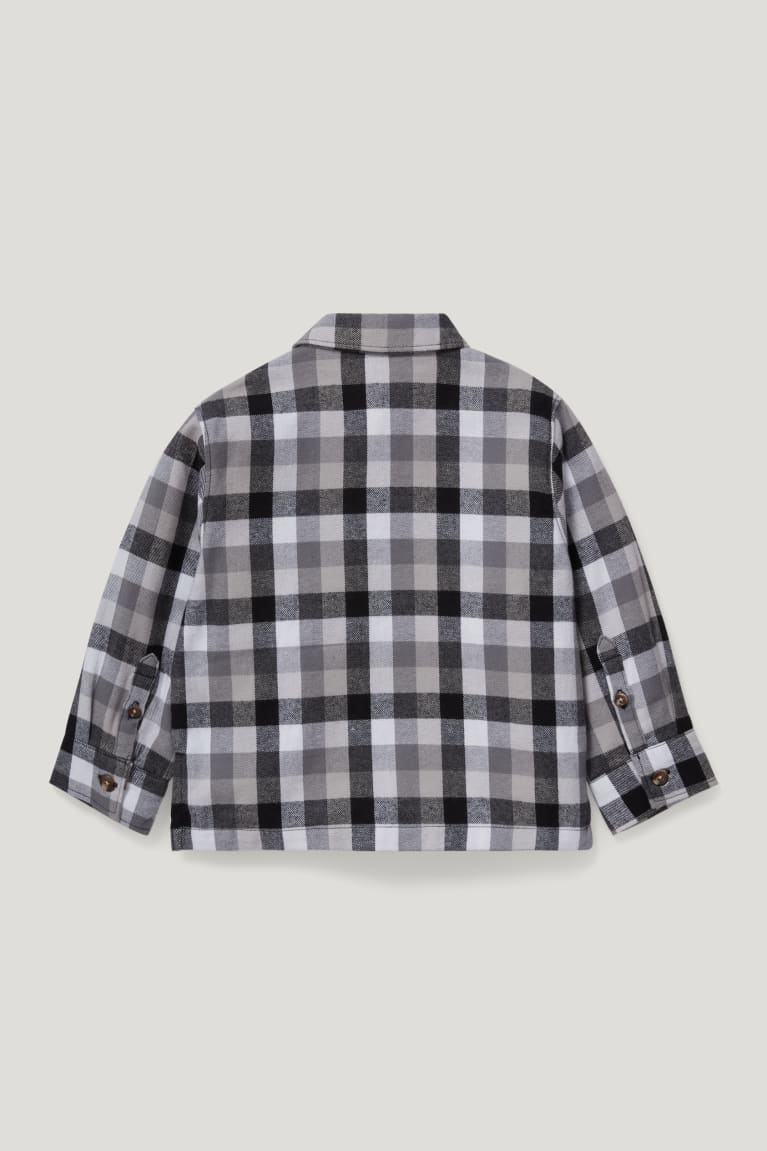 C&A Flannel Genderneutral Organic Cotone Check Grigie | 5172-FMEKI