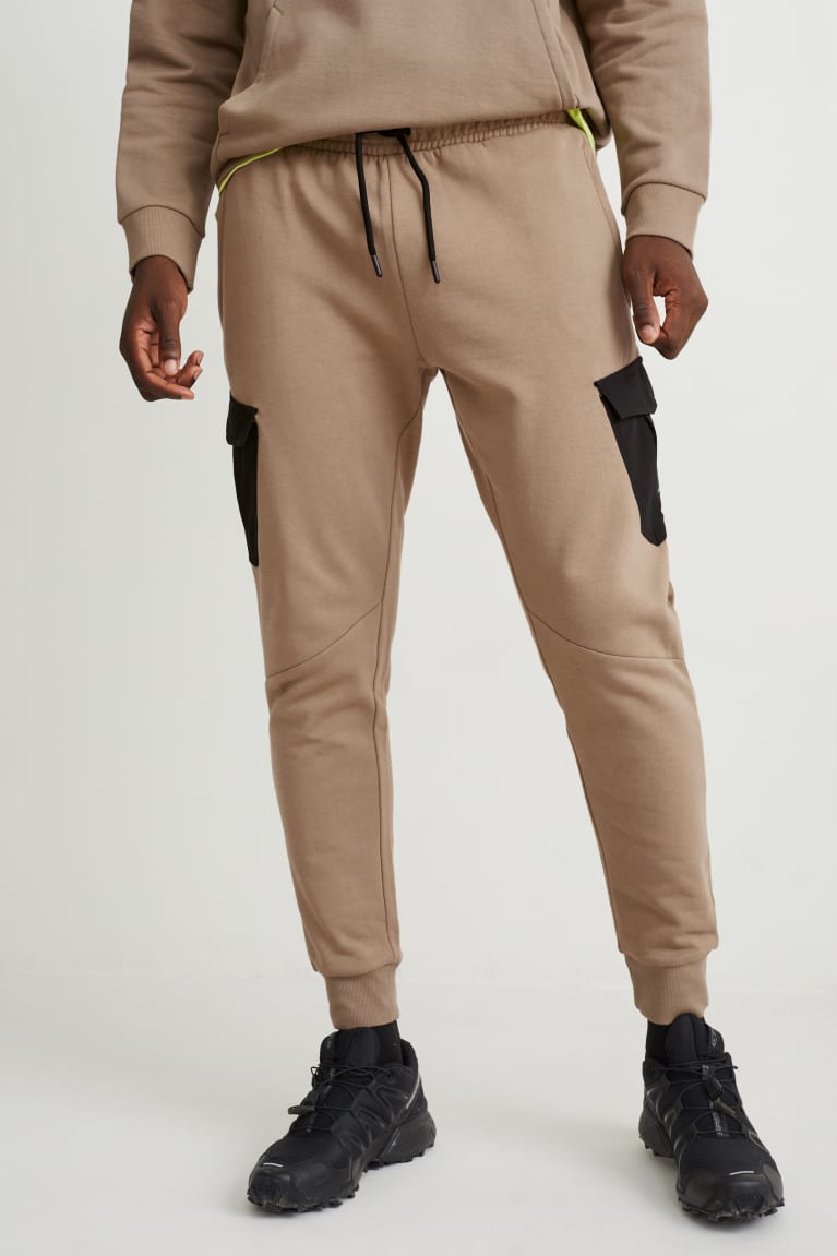 C&A Joggers Grigie Marroni | 1876-BUNES