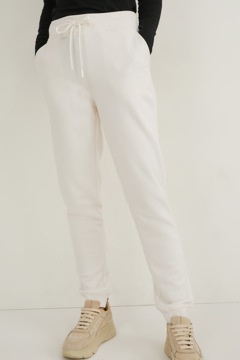 C&A Joggers Organic Cotone Bianche | 1958-TYFPR