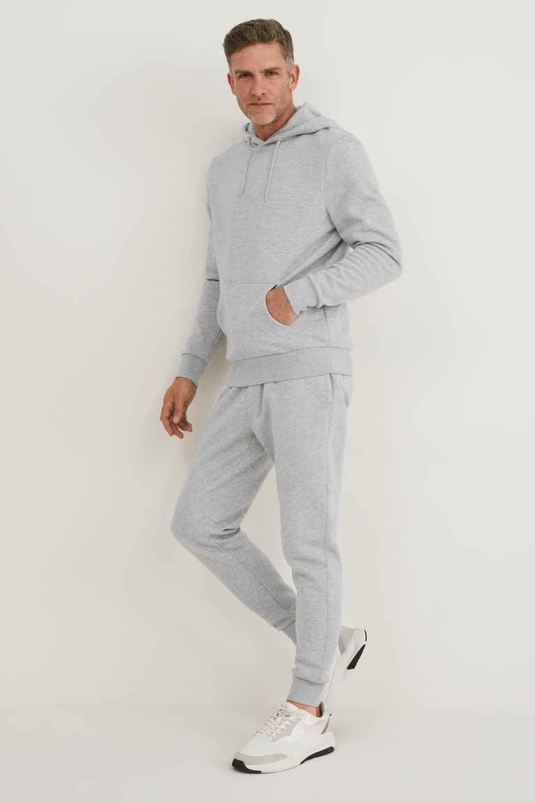 C&A Joggers Organic Cotone Grigie Chiaro | 8149-LZJYS