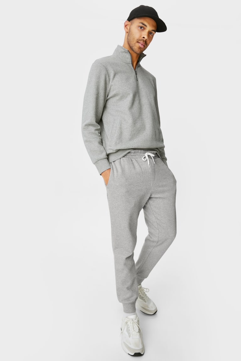 C&A Joggers With Organic Cotone Grigie | 8271-LKFQW