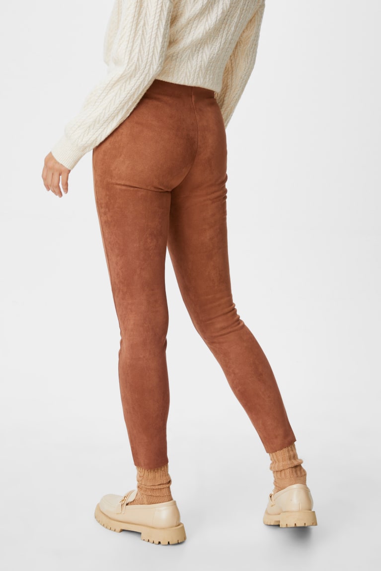 C&A Leggings Faux Scamosciate Havanna | 2016-DTCNG