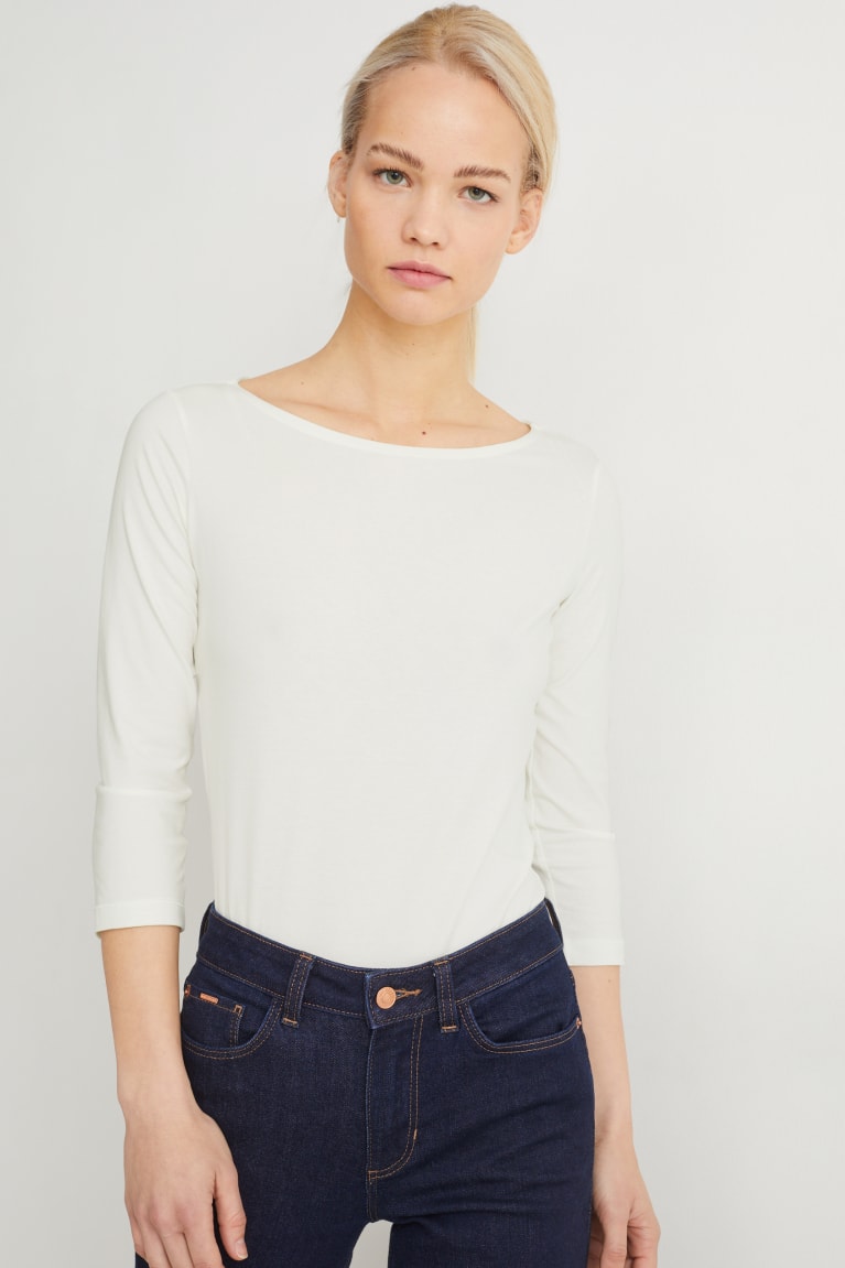 C&A Long Sleeve Bianche | 4186-OFMJG