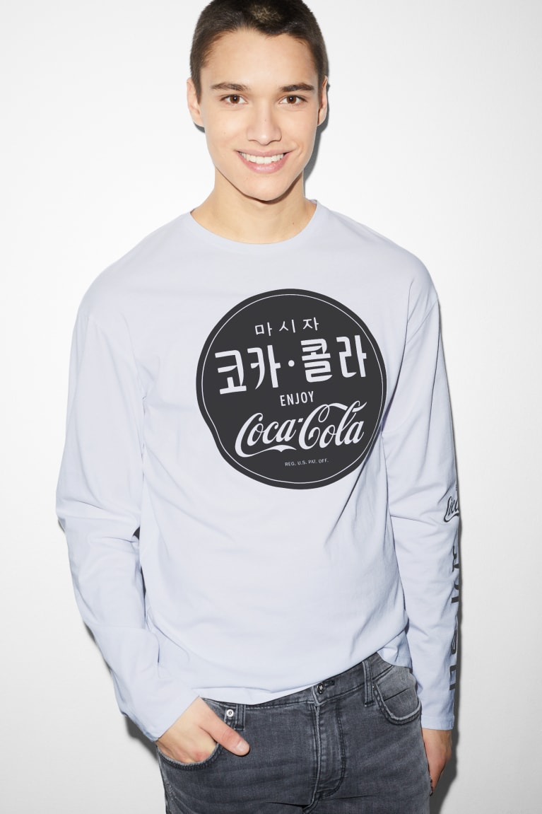 C&A Long Sleeve Coca-cola Bianche | 6820-XLDMF