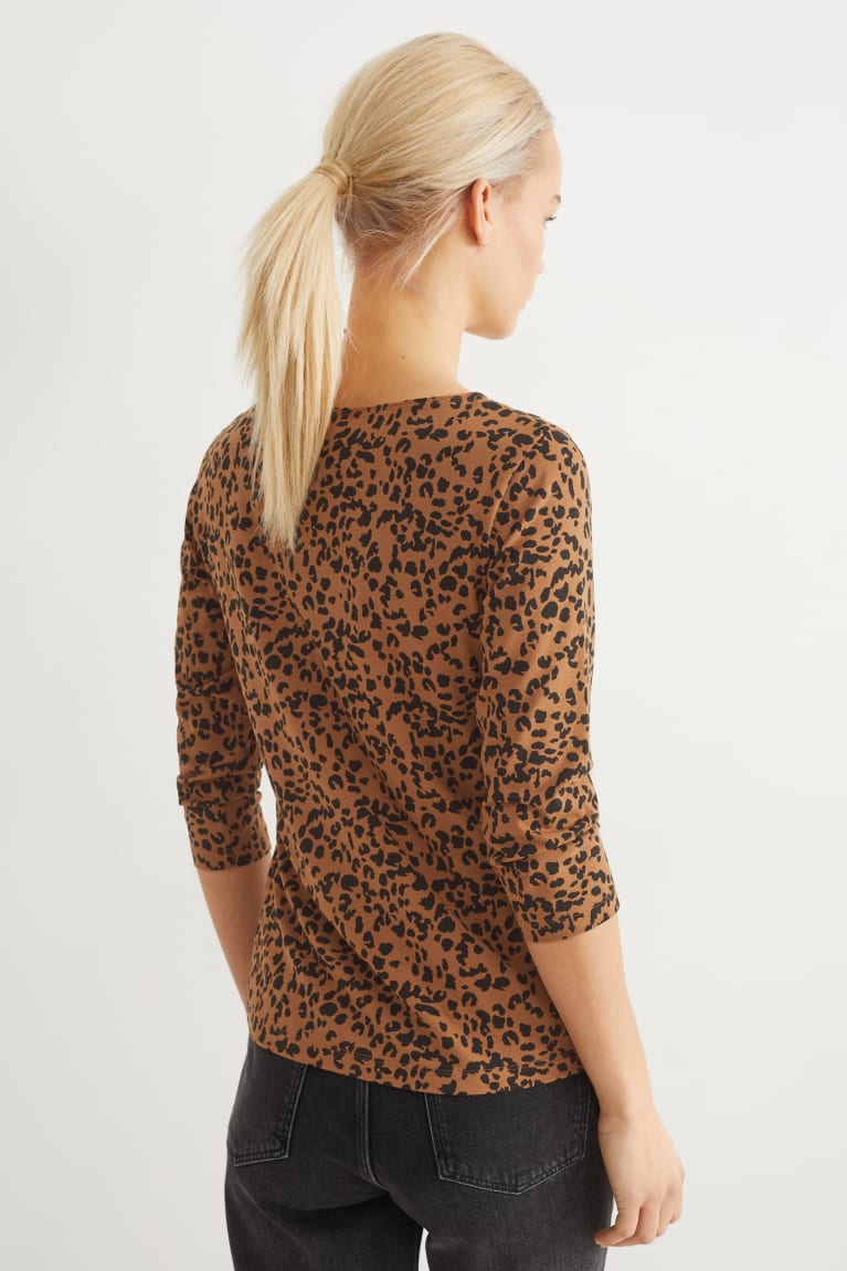 C&A Long Sleeve Patterned Marroni | 2179-MHYRN