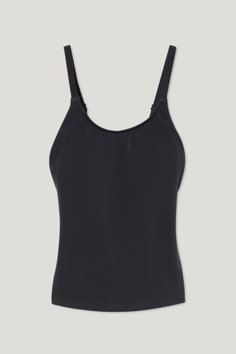 C&A Mastectomy Tankini Nere | 4935-GMNET