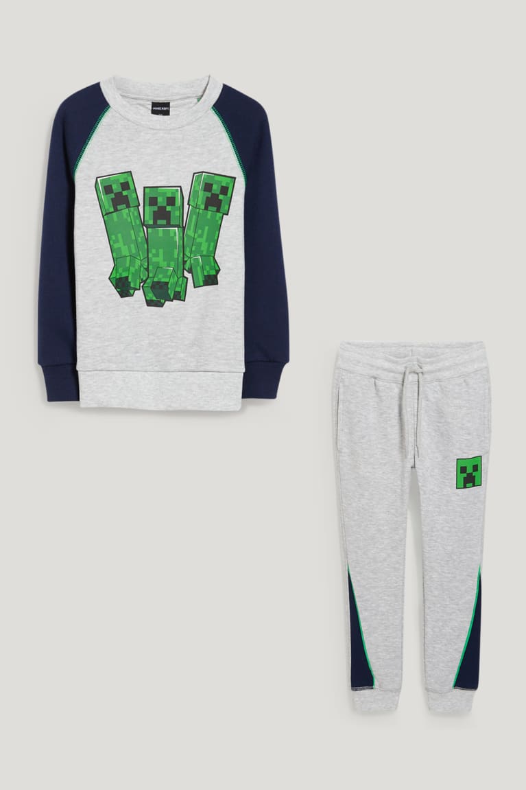 C&A Minecraft Set And Joggers 2 Piece Grigie Chiaro | 1835-NAYQH