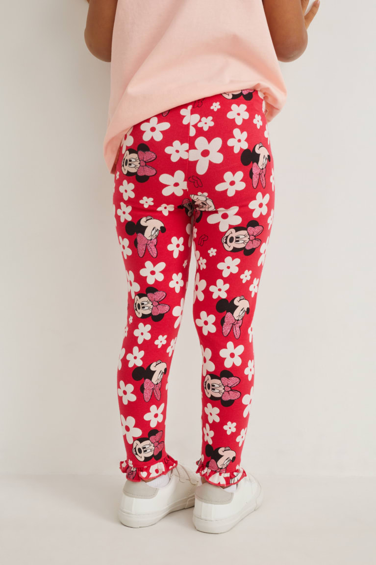 C&A Minnie Mouse Leggings Floral Rosa | 8154-EDQAN