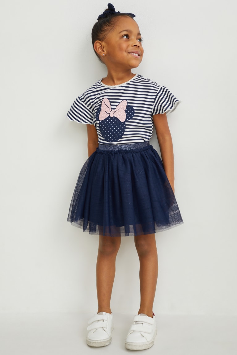 C&A Minnie Mouse Set Sleeve , And Scrunchie Blu Scuro Bianche | 2517-JKVLE