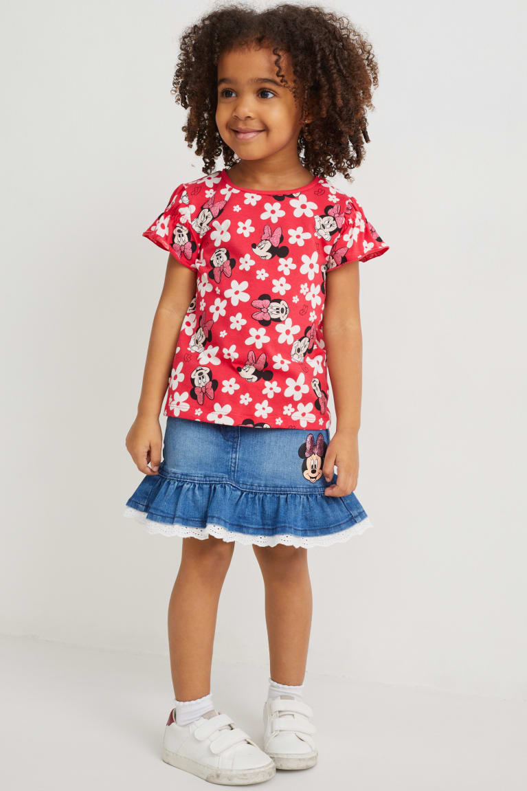 C&A Minnie Mouse Sleeve Floral Rosse | 5203-MBEYV