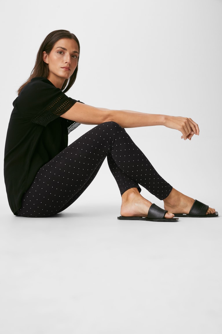 C&A Multipack Of 2 Basic Leggings Organic Cotone Nere | 4519-JECOK