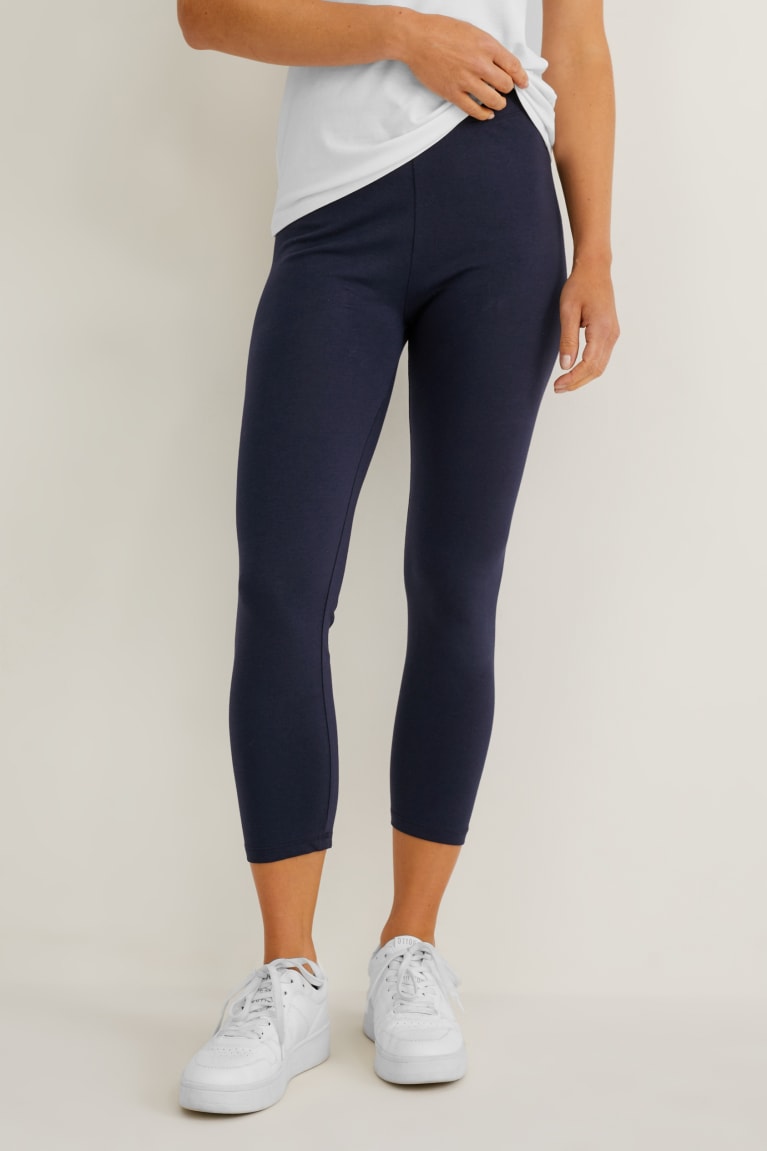 C&A Multipack Of 2 Basic Leggings Organic Cotone Blu Scuro | 7140-DPLAR