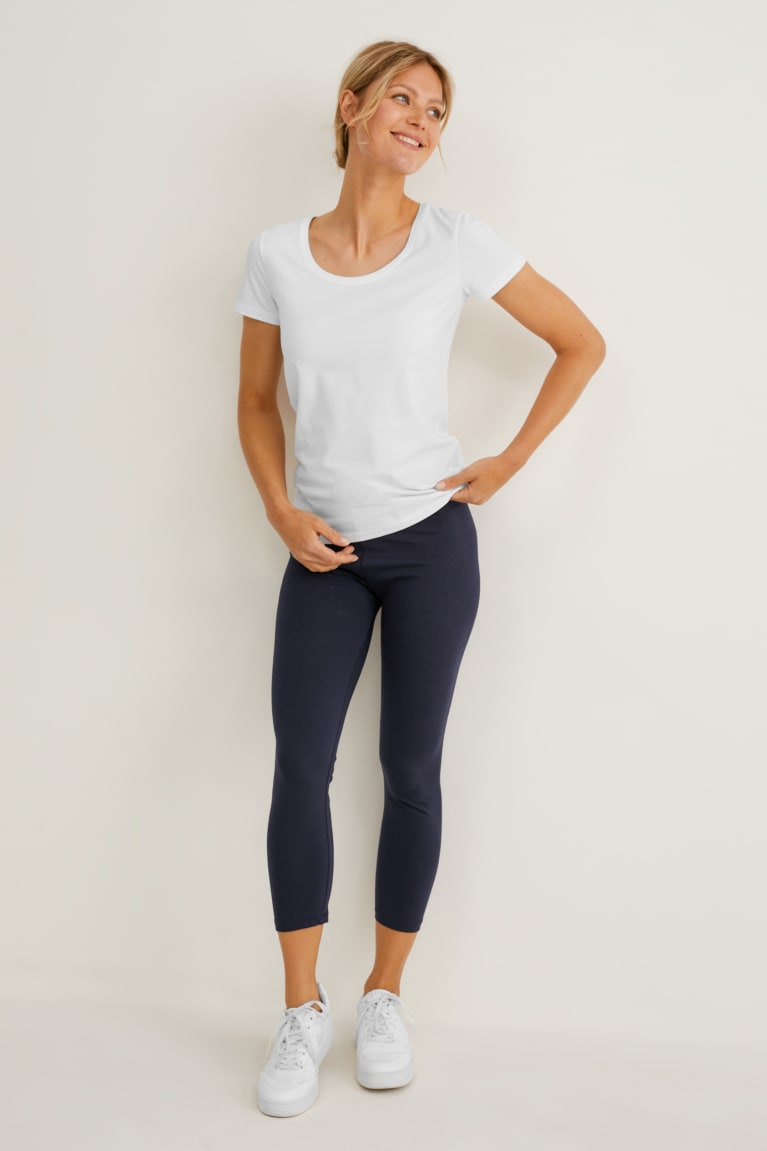 C&A Multipack Of 2 Basic Leggings Organic Cotone Blu Scuro | 7140-DPLAR