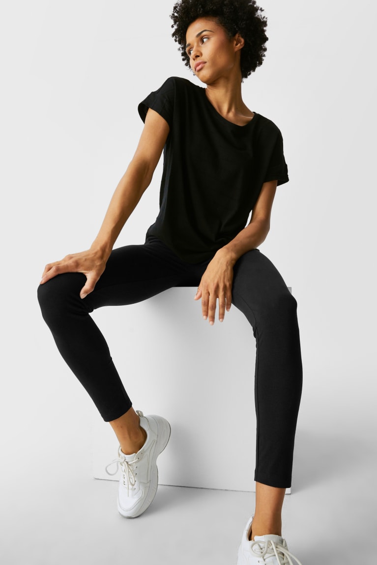 C&A Multipack Of 2 Basic Leggings Organic Cotone Nere | 7216-PDJIN