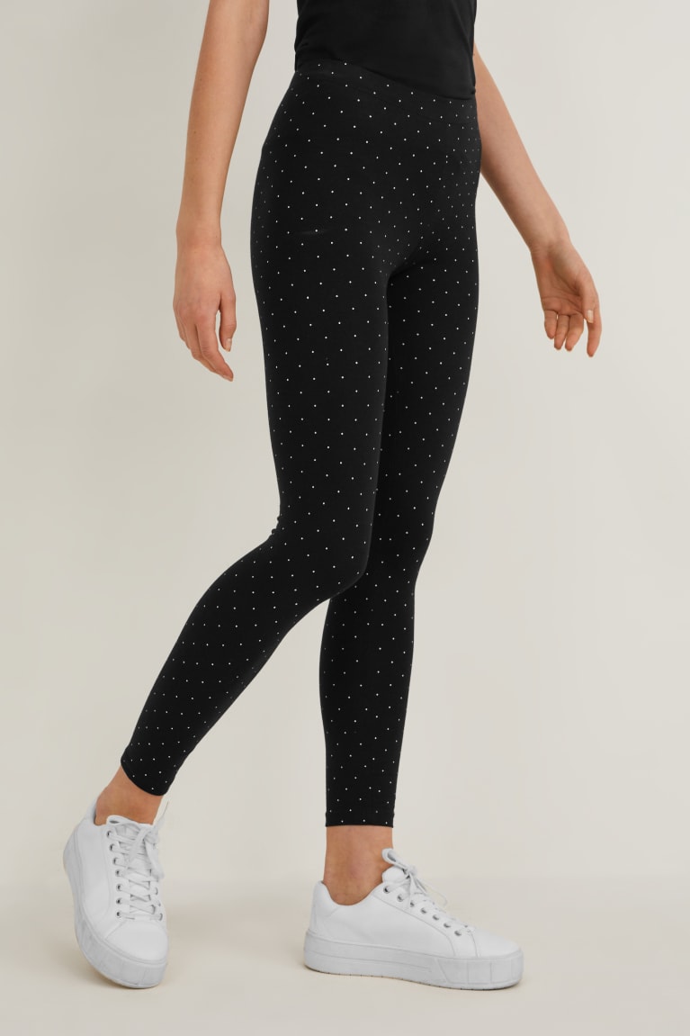 C&A Multipack Of 2 Basic Leggings Organic Cotone Nere | 7928-DZASX