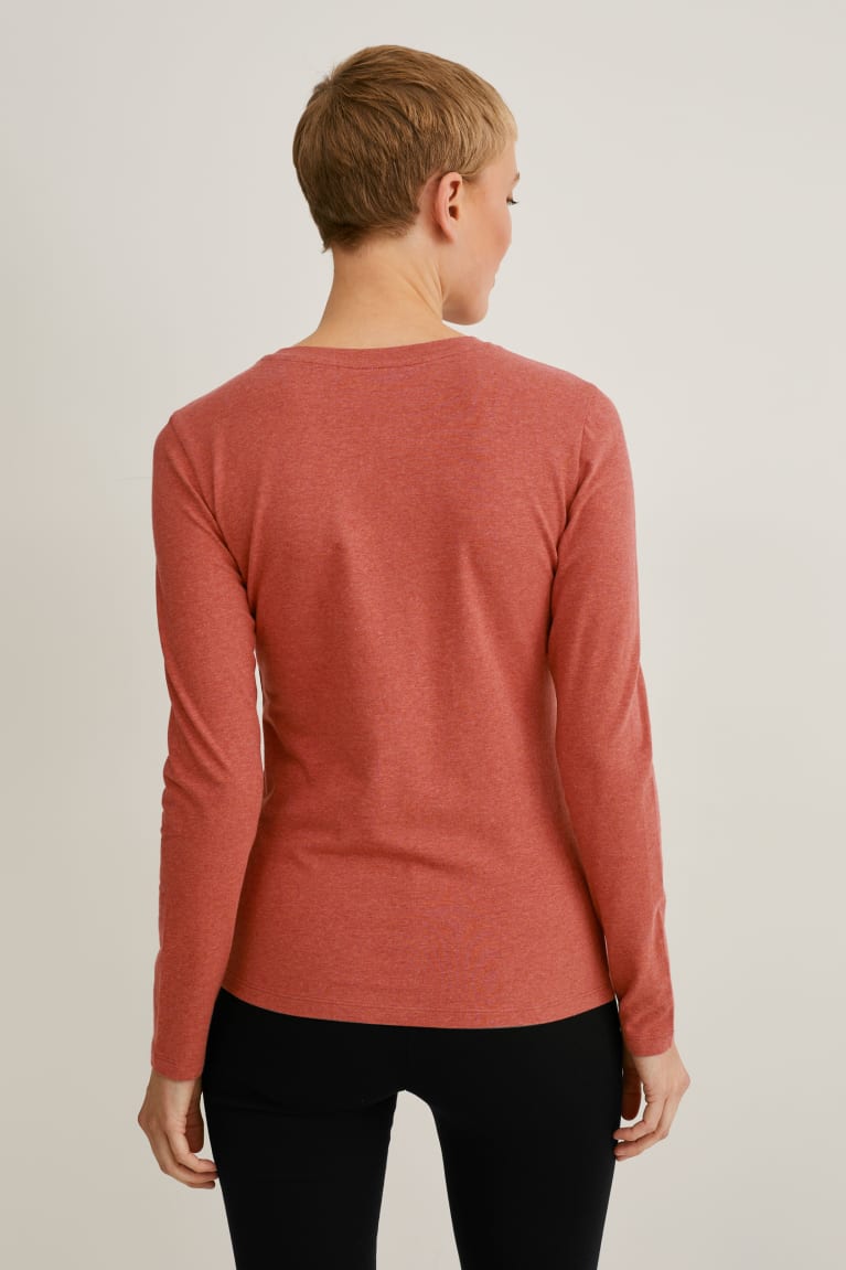 C&A Multipack Of 2 Basic Long Sleeve Organic Cotone Bianche | 5264-WSUPM